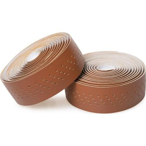 Bicycle Accessories Breathable Mountain Bike Bag Strap 2 Plugs Bike Handlebar Road Bike PU Leather Handlebar Strap