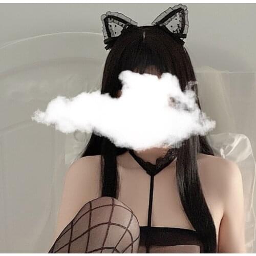 Cute Anime Hair Accessories for Women Girls Black Japanese Hair Ornaments Kawaii Cat Ears Head Band Lolita Bow Cosplay Headband