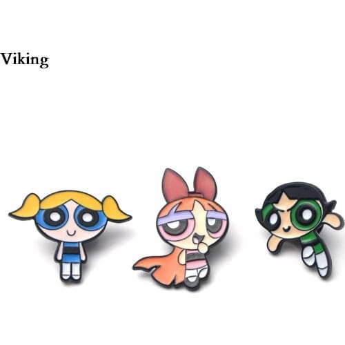 Girls Badges Cartoon Enamel Brooches Alloy Metal Pin Clothes Hat Collar Pins Cute Brooches For Women Girls G0514