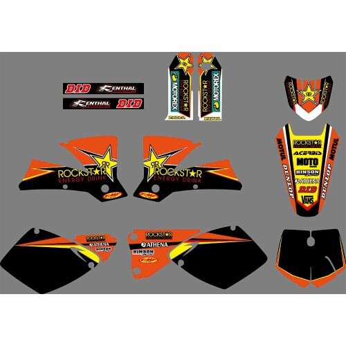 0290 Motorcycle Team Graphic & Backgrounds Decal Stiker Kits for KTM SX 2001 2002