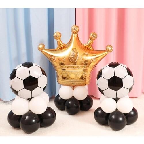 1Set Black White Football Soccer Theme Party Balloons Green latex Balloon for Boys Birthday Games Toys Party Decor Supplies
