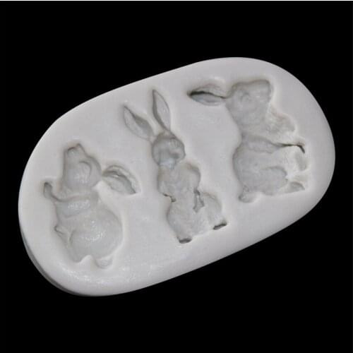8.5*5*1.2CM DIY Sugar Craft Cake Vintage Petal Rabbits Cake Silicone Mold Fondant Mold Cake Decorating Tools Gum Paste Mold