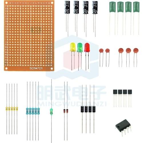 Basic identification of welding practice components package insert training board Electrical and electronic skills teaching DIY