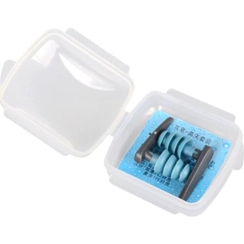 Soft Silicone Swimming Ear Plugs Comfortable Waterproof Noise Cancelling Reusable Hearing Protection Earbuds Storage Case U7EF