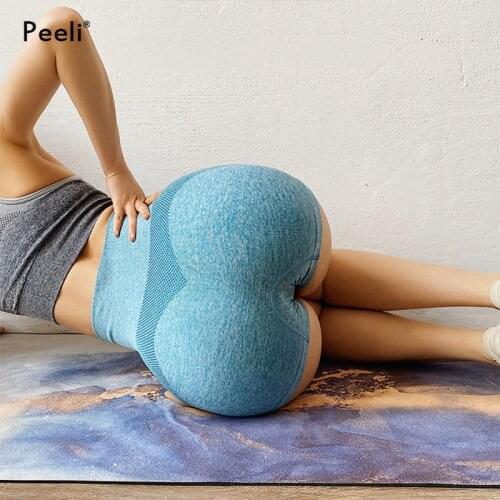 Peeli Vital Seamless Fitness Yoga Short for Women High Waist Workout Shorts Push Up Gym Shorts Sport Super Stretchy Leggings