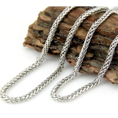Lot 10 Meters 6mm Stainless Steel Sheet Wheat Link Chain Jewelry Finding /Marking Chain Wholesale price