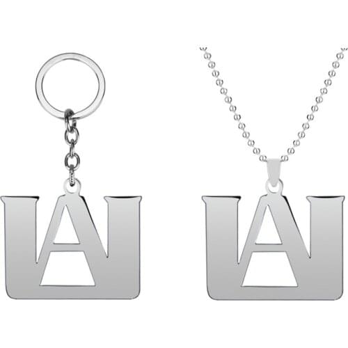 1 Pcs Fashion Anime My Hero Academia Pendant Necklace Boku No Hero Academia Chain Stainless Steel Necklace Keychains Figure Toys