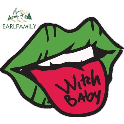 EARLFAMILY 13cm x 10.5cm for Weed With Baby Lips Car Sticker Bumper Motorcycle Decal Scratch-Proof Waterproof Car Door Protector