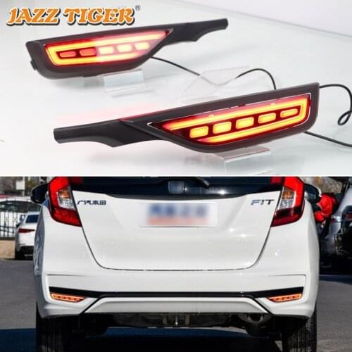Rear Bumper Lights for Honda Fit Jazz 2018 2019 Auto Led Stop Signal for Cars Fog Lights Lada Vesta Reflectors Brake Lamp