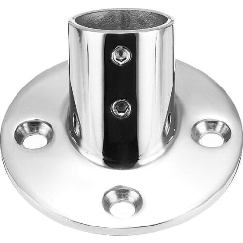 Boat 316 Stainless Steel Hand Rail Fittings 60 Degree 1" Pipe Round Base
