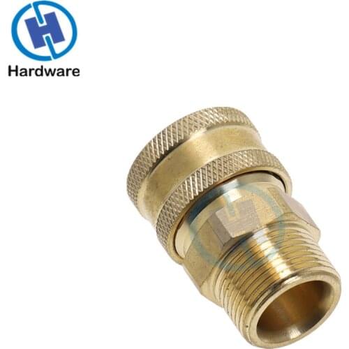 Copper 3/8" Female Quick Release Adapter Connector Connect to M18 Metric Male Thread Fitting For Pressure Washer Hose