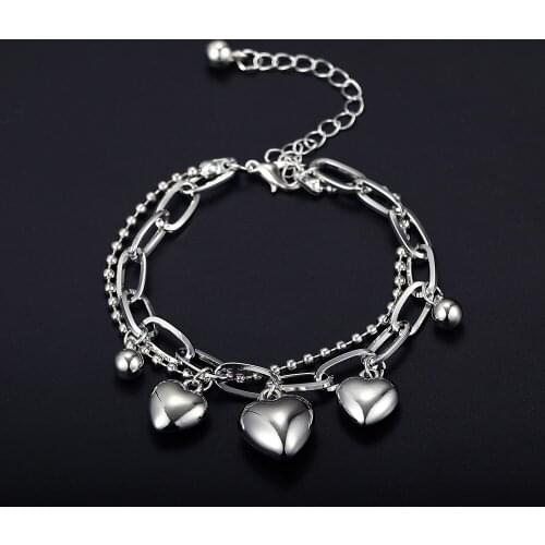Trendy Vintage 9 Styles Antique Silver Plated Punk Hiphop Rock Style Bracelet for Women Girl Retro Party Jewelry