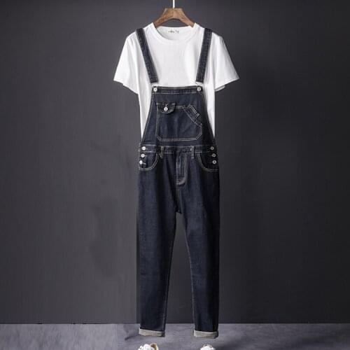 Summer Spring 2017 Mens Buttons Jeans Pants , Washed Denim Jumpsuits Overalls , 5xl Casual Jumpsuit Overall Rompers For Men
