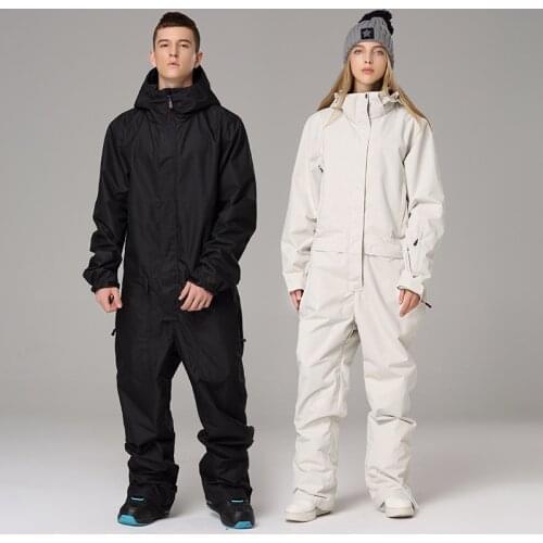 2020 Waterproof Hooded Men Skiing Jumpsuits Sport Women Snow Overalls Winter Outdoor Female Snowboarding Clothes Man Snow Suits