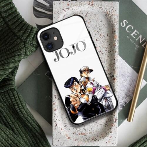 Josuke Higashikata Jotaro Kujo Tempered Glass Soft Silicone Phone Case For IPhone SE 6s 7 8 Plus X XR XS 11 Pro Max Cover Shell