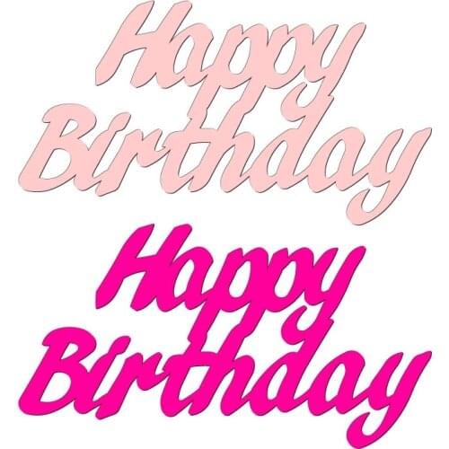 New Happy Birthday Wooden Die Scrapbooking C3002 Cutting Dies Multiple Sizes Compatible With Most Die Cutting Machines