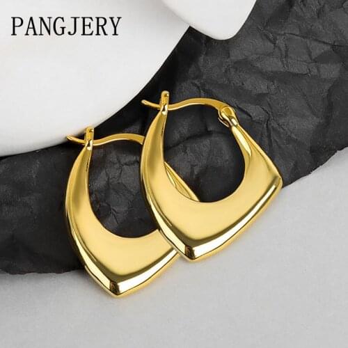 PANGJERY 925 Sterling Silver Earrings for Women INS Fashion Vintage Elegant Irregular Pattern Engagement Fine Jewelry Gifts