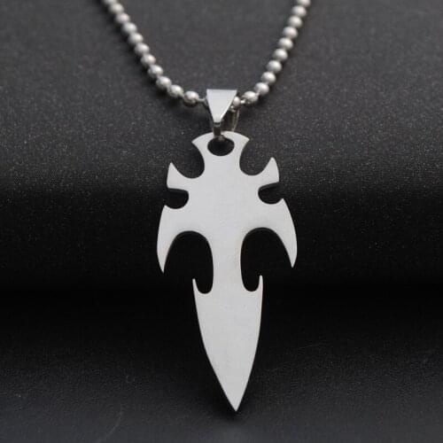 Gift stainless steel arrow dart charm pendant necklace weapon sea god trident lucky super hero sword dart titanium steel nec