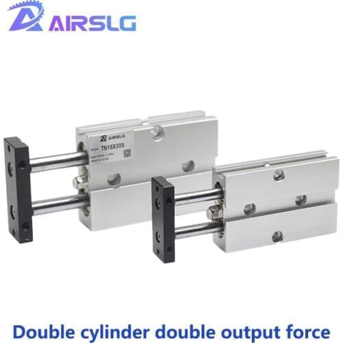 TN Bore size 20 mm Stroke 10-200mm Twin-rod cylinder TN double acting with magnet Air Cylinder TN20X10S TN20X30S TN20X50S -175