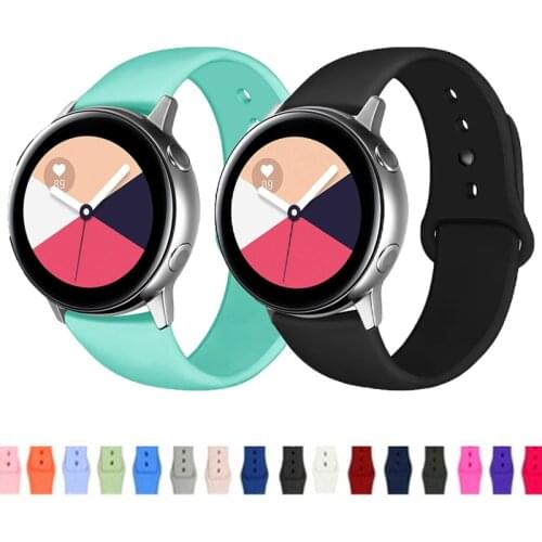 Silicone bracelet 20mm watch strap For Samsung Galaxy watch 42mm/Active band Gear S2/Sport Soft Amazfit bip strap Accessories 42