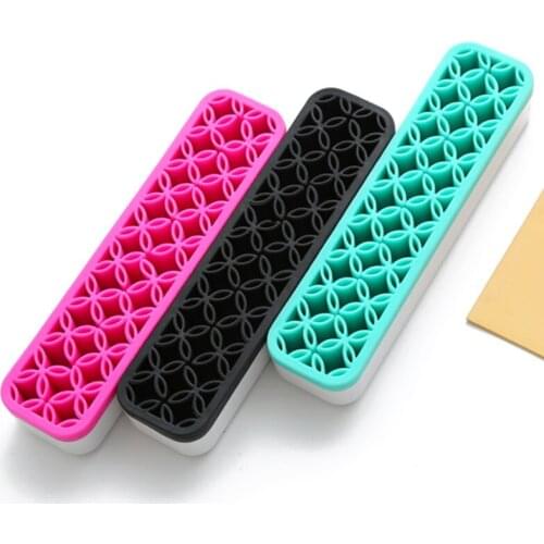 Silicone Nail Pen Holder Organizer Makeup Brush Display Stand Rack Storage Case Nail Pen Holder Makeup Brush Stand Storage Case