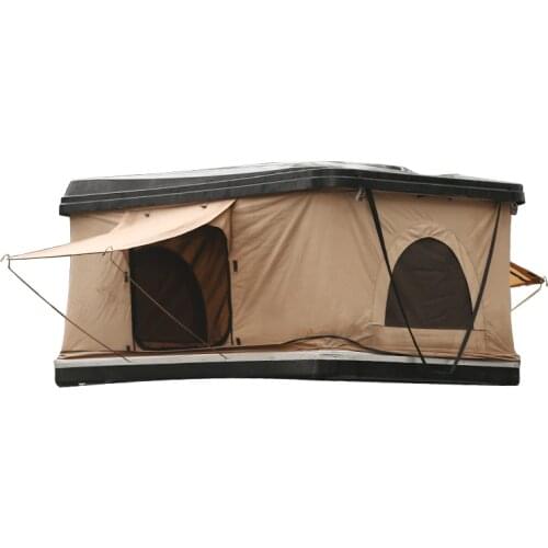Promising ABS Hard shell aluminium 1-4 person sleeping Outdoor foldable Canvas camping car roof tent