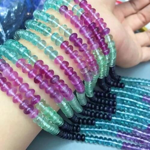 Loose beads Fluorite roundel 3*6mm 15" for DIY jewelry making FPPJ wholesale beads nature gem stone