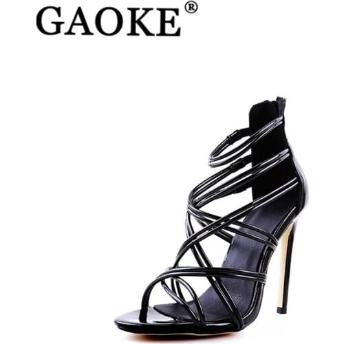 2019 Woman Shoes Summer High Heels Sandals Bridal Wedding Shoes Pointed Toe High Heels Shoes Lady Platform Cross Tie Sandals