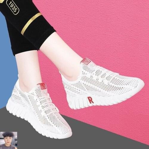 Running Shoes For Women Breathable Mesh Women Sport Shoes Lace-up Woman Sneakers High Quality Women Platform Shoes Basket Femme