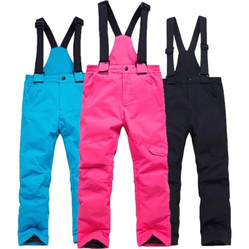 Winter Thicken Ski Pants Boys And Girls Multi-color Optional Snowboard Pants Windproof Waterproof Childrens Outdoor Sport Pants