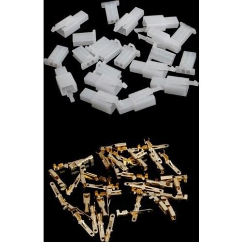 10 Sets 2.8mm 2 Pin Electrical Wire Connector Male Female Plug+Terminal Kit For Motorcycle Car Use