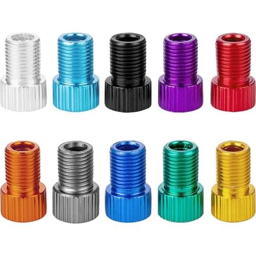 10pcs aluminum alloy bicycle valve adapter French to American French nozzle to American mountain bike valve adapter