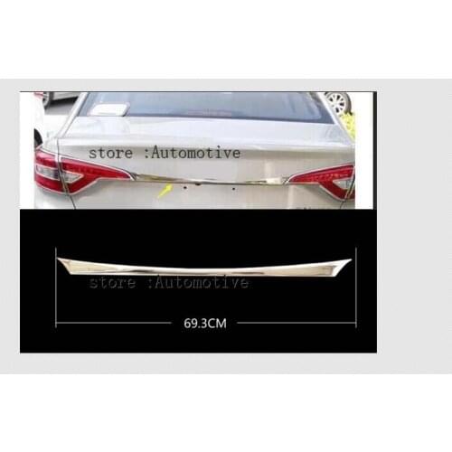 2015 2016 2017 For Hyundai Sonata LF i45 Chrome Rear Trunk Lid Cover Trim Boot Tail Gate Molding Door Accent Styling Garnish