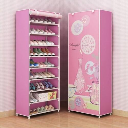 4/5/6/8/10 Layers Shoe Storage Rack Non-woven Fabric Waterproof Dustproof Cover Shoes Stands Home Organizer Closet Holders Shelf
