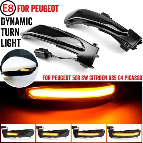 Side Mirror Indicator Repeater Lamp LED Dynamic Turn Signal Light 6325J4 6325J5 For Peugeot 508 For Citroen DS5 C4 2010-2016