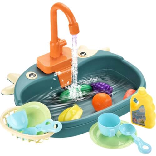 Kids Kitchen Toys Simulation Electric Dishwasher Pretend Play Mini Kitchen Food Educational Kids Kitchen Set for Kids