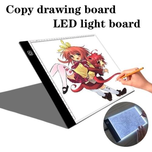 A4 Size Copy Station Design Drawing Board Manga Drawing Tools Copy Drawing Drawing Board Adjustable LED Light Board