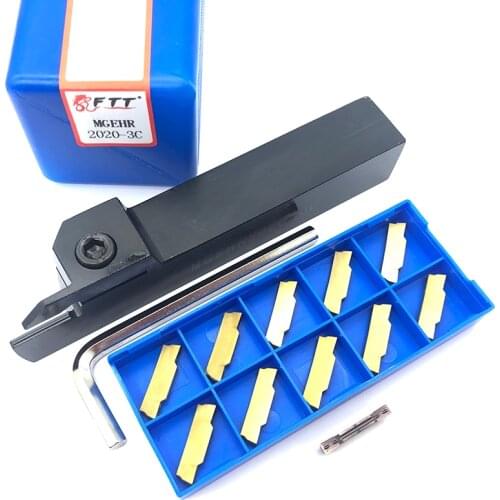 1pcs MGEHR2020-3 Turning holder +11pcs MGMN300 M carbide inserts turning tools lathe cutting Grooving CNC Tool