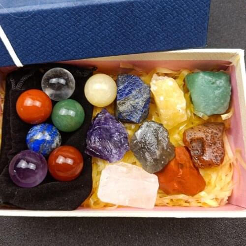 FYSL Wholesale 15 Pcs Irregular Shape Quartz and Round Stone Beads Pendant for Gift Metaphysical Jewelry