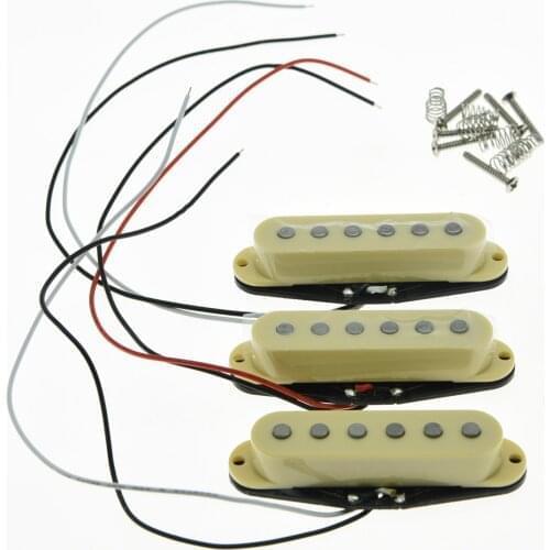KAISH 3x N/M/B Cream Alnico 5 Single Coil Pickups High Output Sound Strat SSS Pickup
