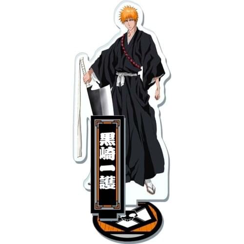 Classic Anime Bleach Key Chain Acrylic Figure Model Keychains Fashion Desk Decorated Stand Sign Keyring Gift For Woman Man