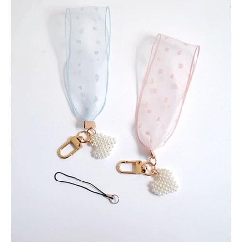 Korean Sweat Dreamy Lace Smart phone Strap Lanyards for iPhone Samsung Decor Mobile Phone Wrist Strap Rope Phone Charm for Girl