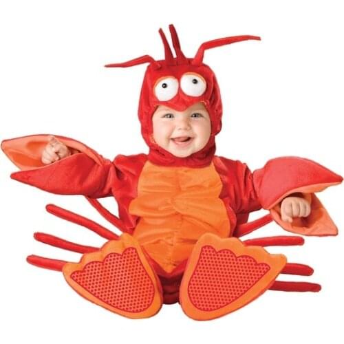 Infant Baby Lobster Shrimp Party Make Up Costumes Newborn Animals Halloween Cosplay Costume Dress Up Outfit Photography Clothing