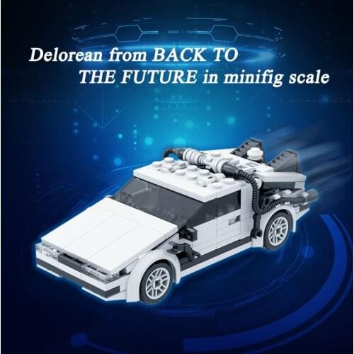 MOC Time Machine Car Back To The Future Building Blocks Set Delorean Time Machine Speed Vehicle Supercar Brick Childrens Toy