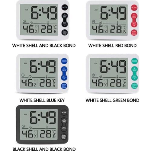 Multifunction Time Digital Thermometer Hygrometer Indoor Outdoor Temperature Humidity Meter LCD Display Sensor Weather Hot