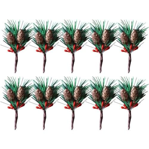 Simulation XMAS Tree Pendant Christmas Artificial Flower Mini Ornament Party Xmas Decoration Decoration Pine Picks