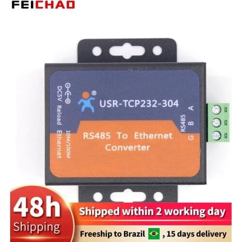 USR-TCP232-304 Serial RS485 to TCP/IP Ethernet Server Converter Module with Built-in Webpage DHCP/DNS Supported Q14870