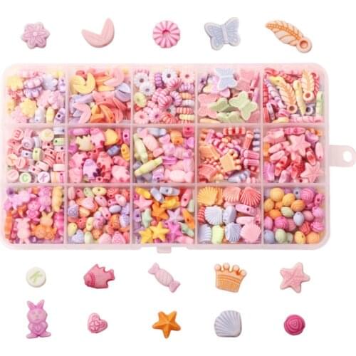 Girls DIY Beads Kit Set Toy Handmade Necklace Bracelet Hair-band Jewellery Beads String