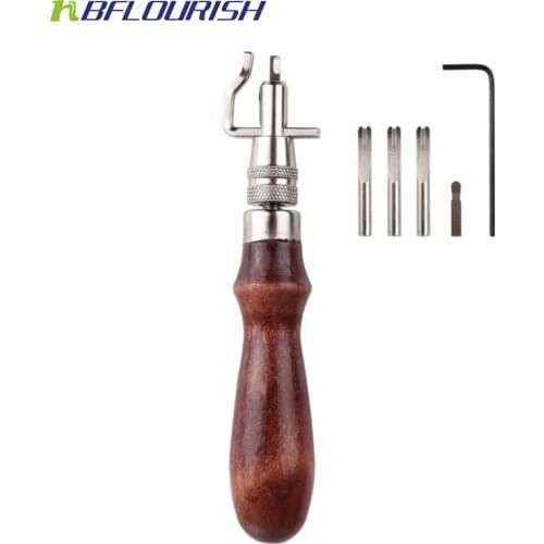 Leather Edge Stitching Groover Crease Pricking Hand Craft DIY Leather craft Leather Tool Set