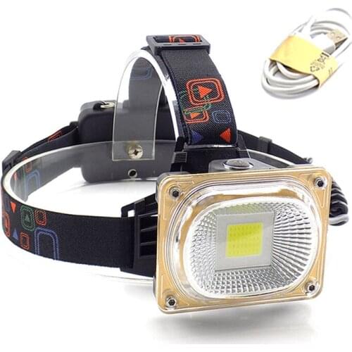 USB Rechargeable HeadLamp COB Headlight White Blue Red led Light Flashlight Outdoor Head Lights Lamp Torch Light Hiking Fishing